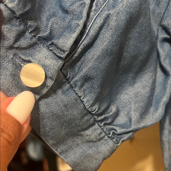 kate spade Chambray Off-Shoulder Blouse - Picture 7 of 10